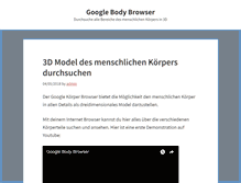 Tablet Screenshot of googlebodybrowser.com